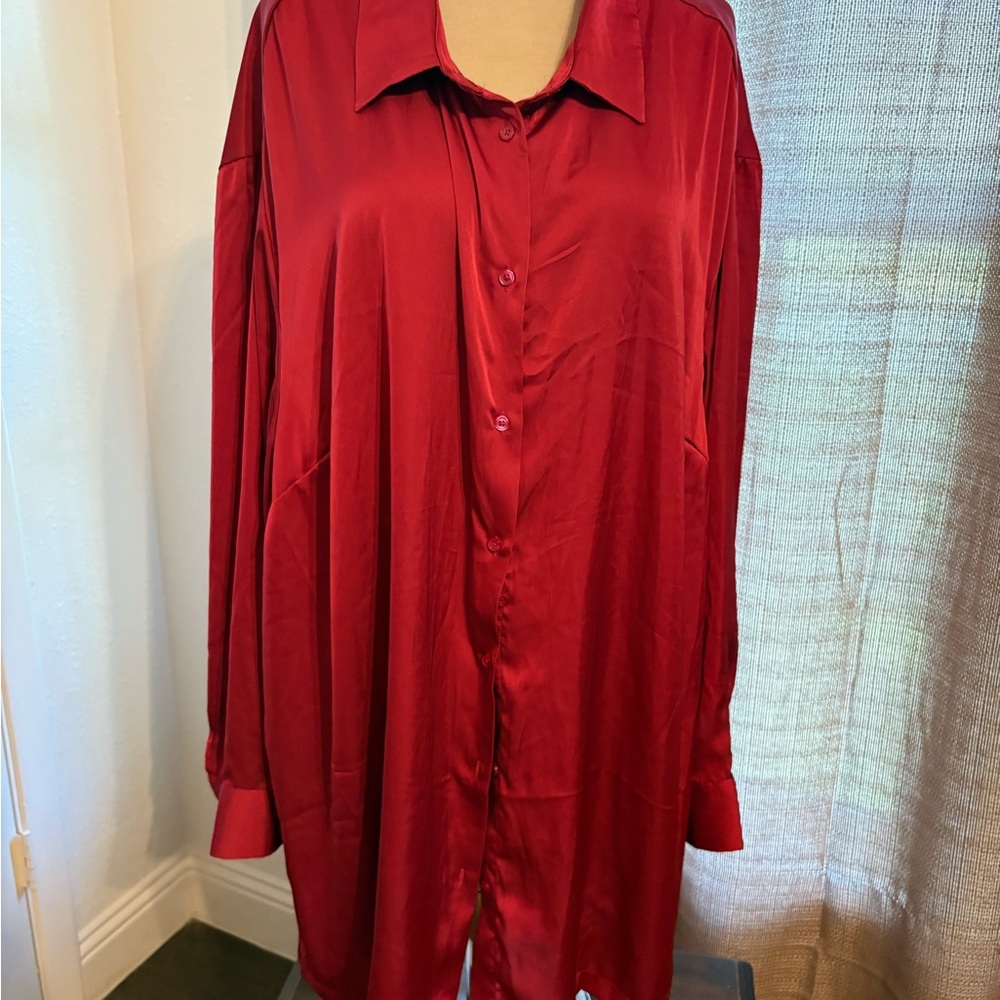 Jones New York Vibrant Red Men's Button Down Shirt